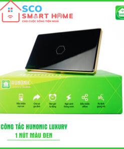 công tắc thông minh hunonic luxury 1 nút màu đen