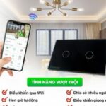 tính năng công tắc thông minh hunonic wifi 2 nút màu đen