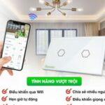 tính năng công tắc thông minh hunonic wifi 2 nút màu trắng