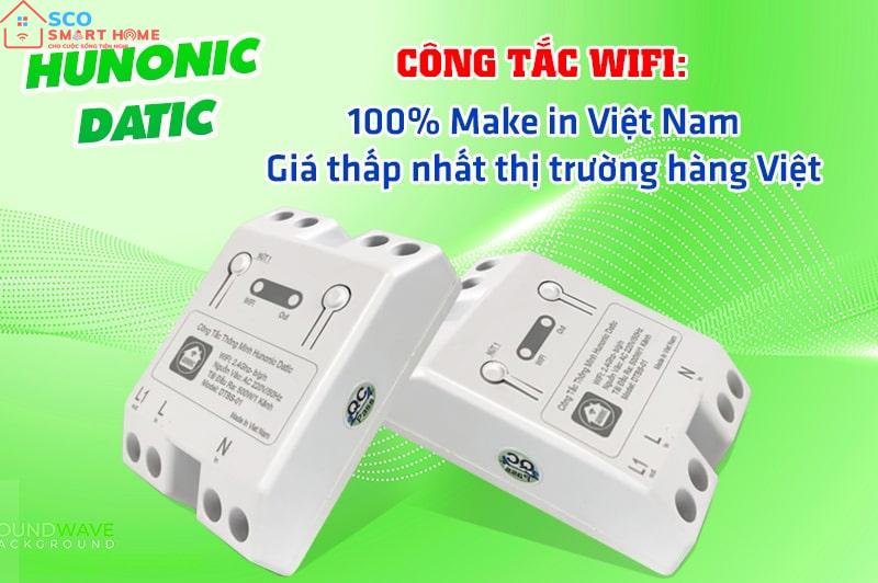 Công Tắc Thông Minh Wifi Hunonic Datic