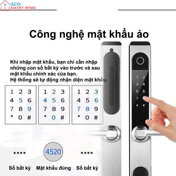 Khóa vân tay cửa nhôm kính Gigasun A02S