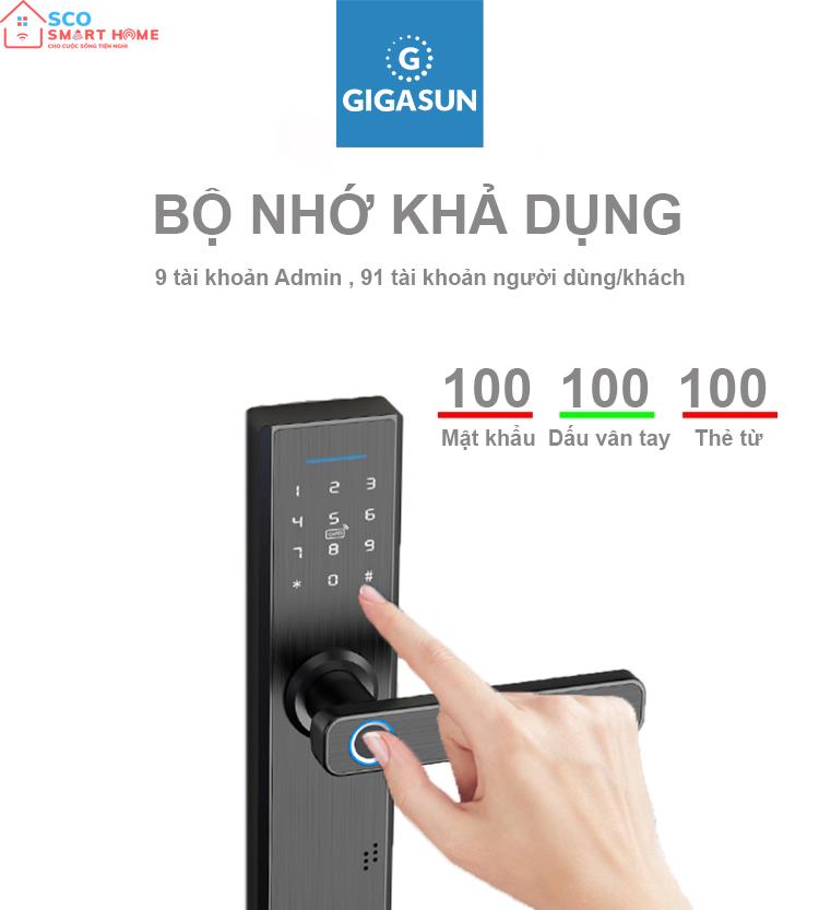 Khóa cửa thông minh Gigasun D02B