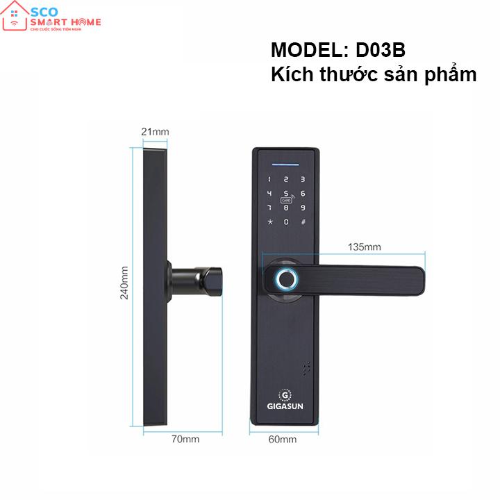 Khóa cửa thông minh Gigasun D02B