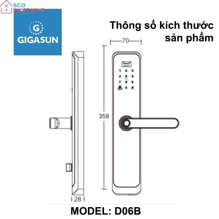 Khóa cửa thông minh Gigasun D06B