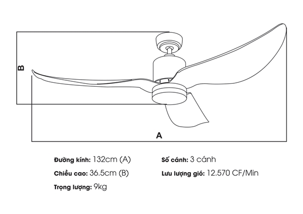 Quạt trần Nhật KAIYOKUKAN YAMA 4054